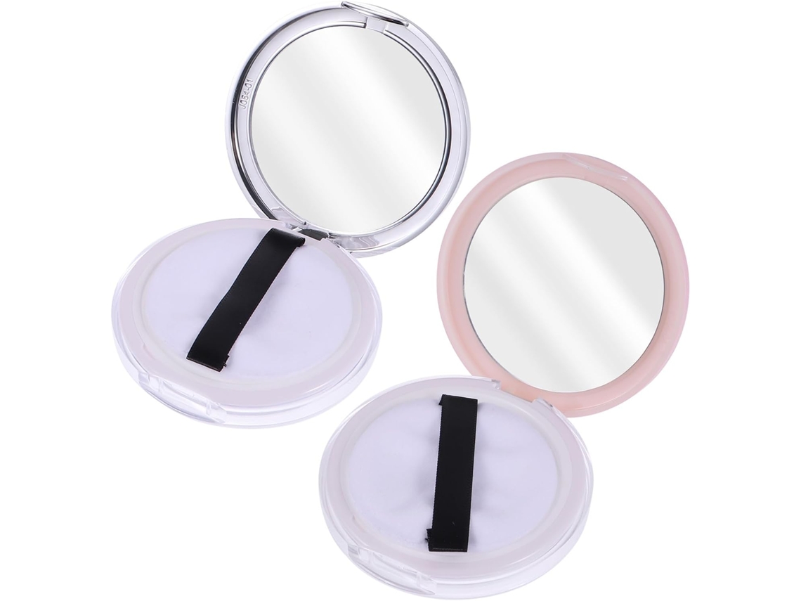 Conjunto de 2 Recipientes Plásticos Reutilizáveis Vazios de 5g Para Pó, Com Peneira, Compactos.