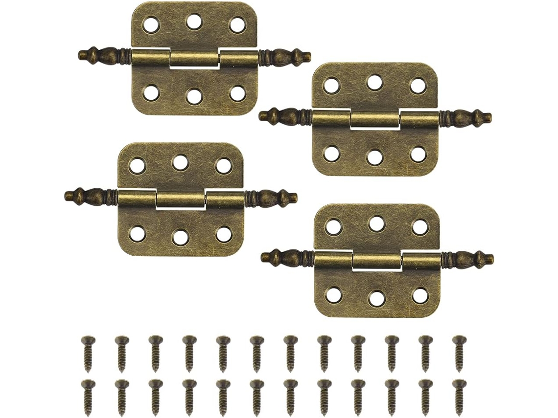 Conjunto De 4 Dobradiças Antigas 70 * 35mm Para Portas De Armário Vintage, 6 H