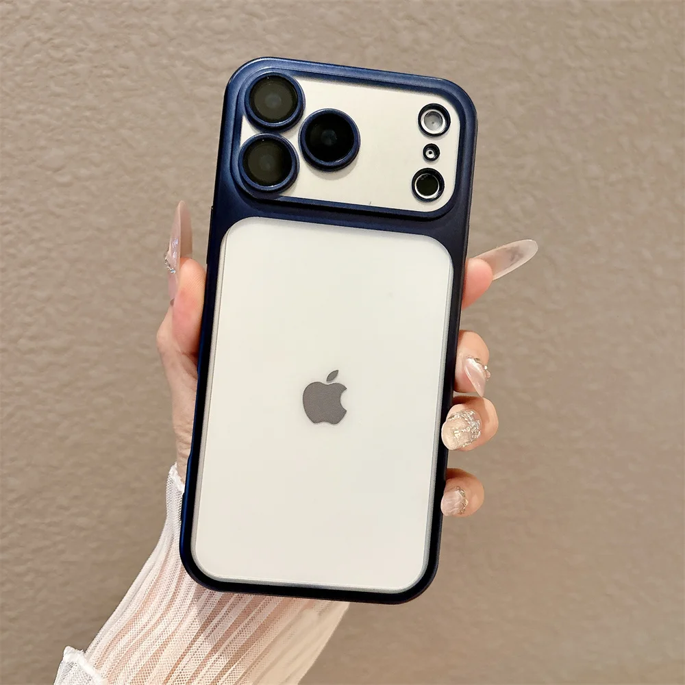 (iphone 12 Pro Max, Azul) Capa Fosca Eletroplateada Para Iphone, Feita De Material Tpu Macio E Semitransparente.