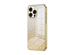 Capa Para Iphone 16 Pro Max - Glitter Degradê - Acabamento Eletroplaqueado