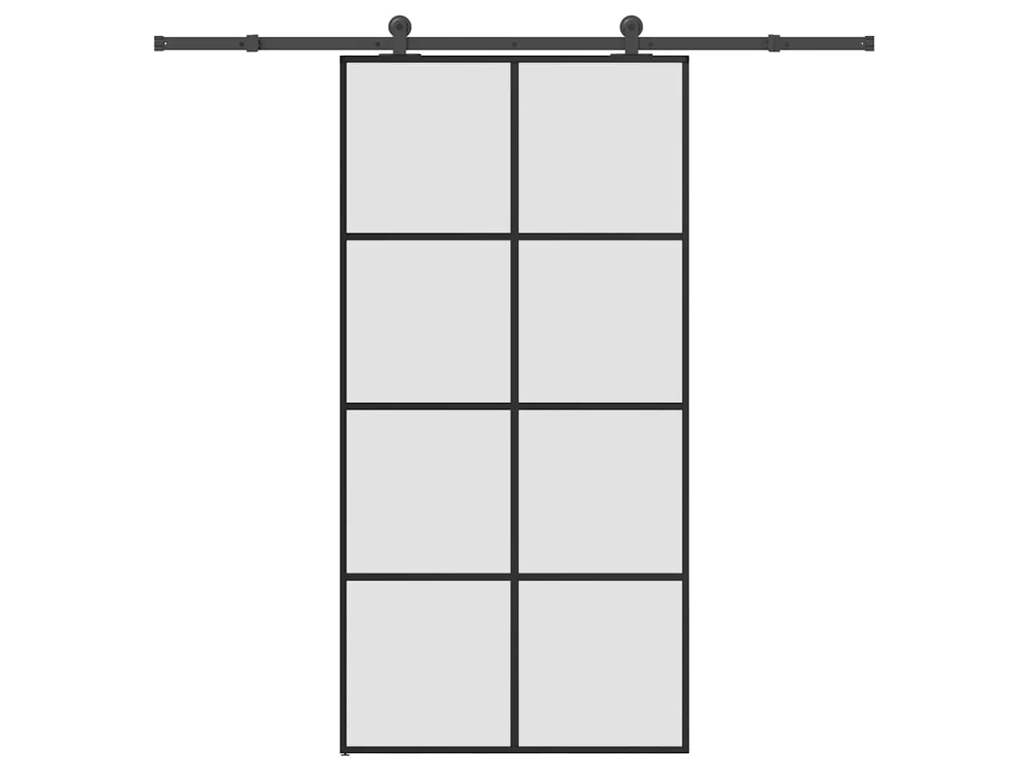 Vidaxl Porta Desliz. C/ Conj. Ferragens 102,5x205cm Vidro Esg/alumínio