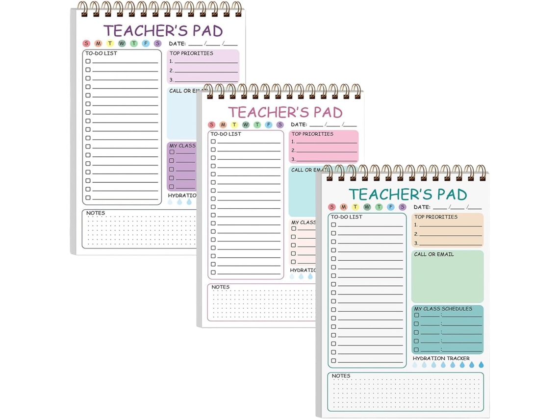 Bloco-notas Enseignant Planner Journalier Duplo 14,7 X 21,1 Cm