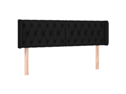 Headboard, Headboards Vidaxl Preto Tecido (147 X 16 X 78/88 Cm)