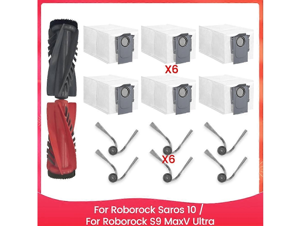 Para Saros 10 / S9 Maxv Ultra Peças Aspirador Principal Rolo Escova Lateral Hepa Filtro Pano Esfregão Sacos Pó