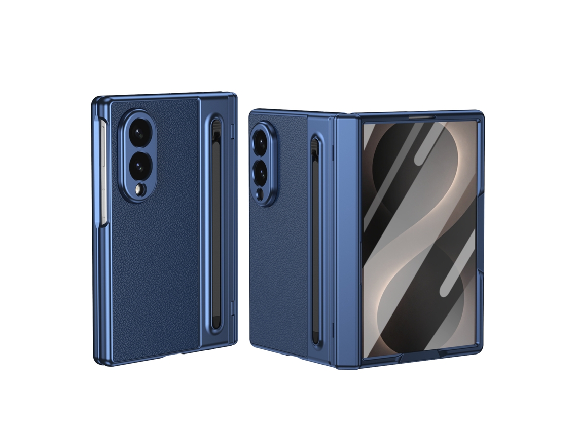 Capa Para Samsung Galaxy Z Fold8, Capa Protetora De Película Temperada Tudo Em Um Gertiz (azul)