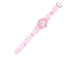 Relógio Infantil Unicórnio Rosa Para Uso Diário De Estudantes 20x3cm - Ideal Aprender E 1 Conjunto