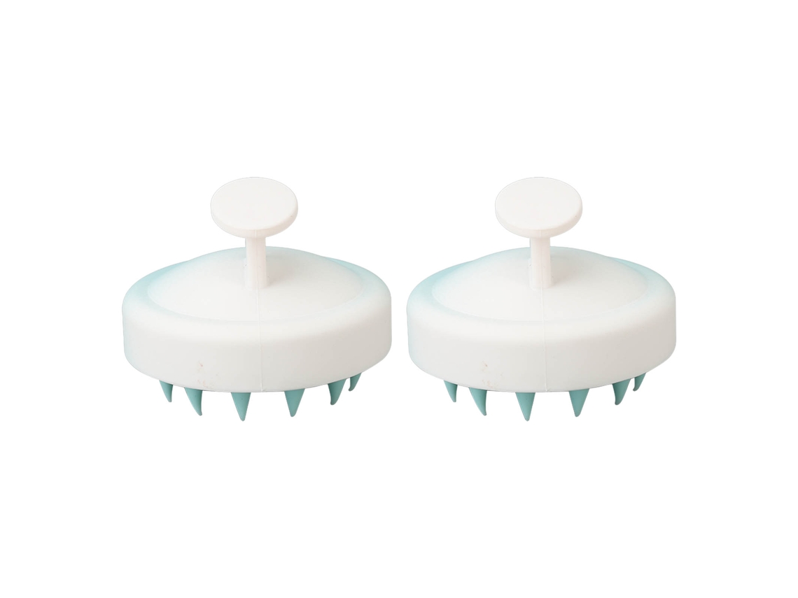2026 2 Peças de Escova de Silicone para Massagear o Couro Cabeludo e Shampoo Ajuda a Remover Caspa e Melhorar a Circulação