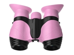 Binóculos para Crianças 8x21 de Alta Resolução Óptica À Prova de Choque Mini Binóculos Dobráveis para Observação de Pássaros Rosa USHION