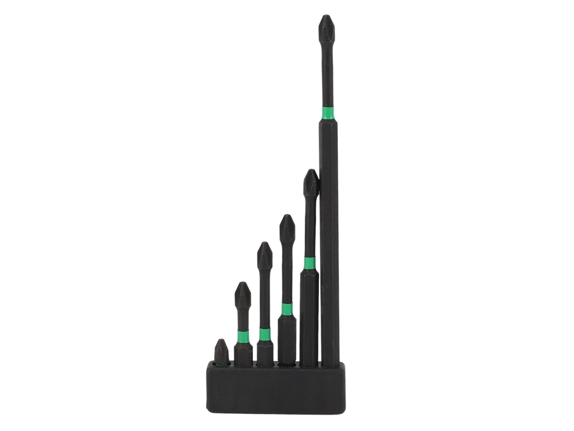 Conjunto De Bits De Parafusadeira Cruzada 1/4 Polegada Hexagonal Aço Resistente A Impacto 25-150mm 6 Peças