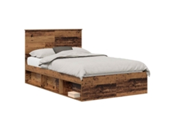 Estrutura da Cama com Cabeceira Madeira Antiga 120x200 cm MAISON EXCLUSIVE