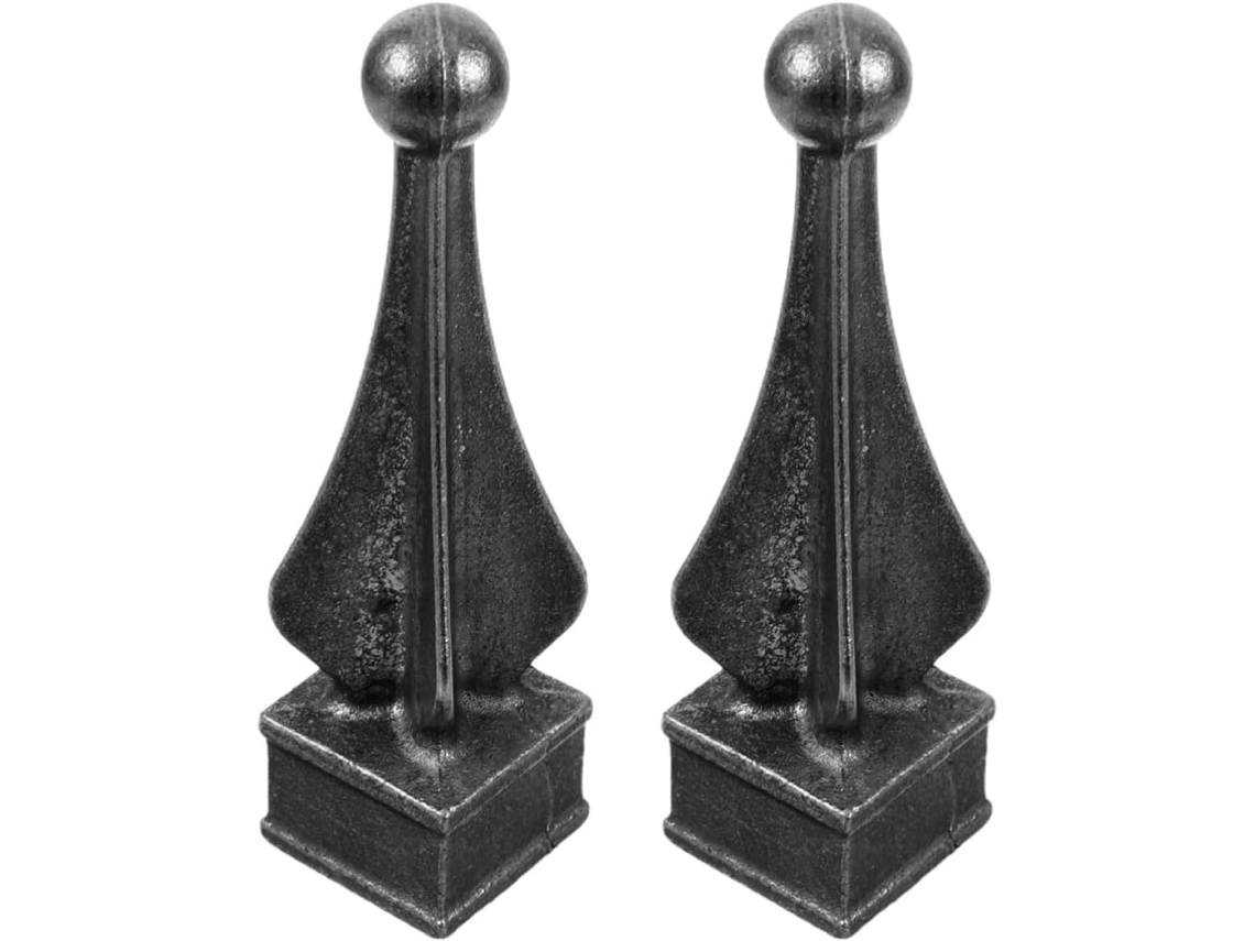 Conjunto De 2 Ponteiras Ferro Para Portão, Ideais Para Decoração Natalina, Oferecendo Segurança E Estética