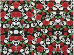 Colcha de Flanela com Estampa Caveira e Rosa Macia Quentinha 203 X 152 Cm, Macio, Quente, Ideal para Quarto