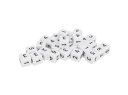 Urbannova-30 Dados De Plástico 16mm Para Jogos De Mesa Brancos