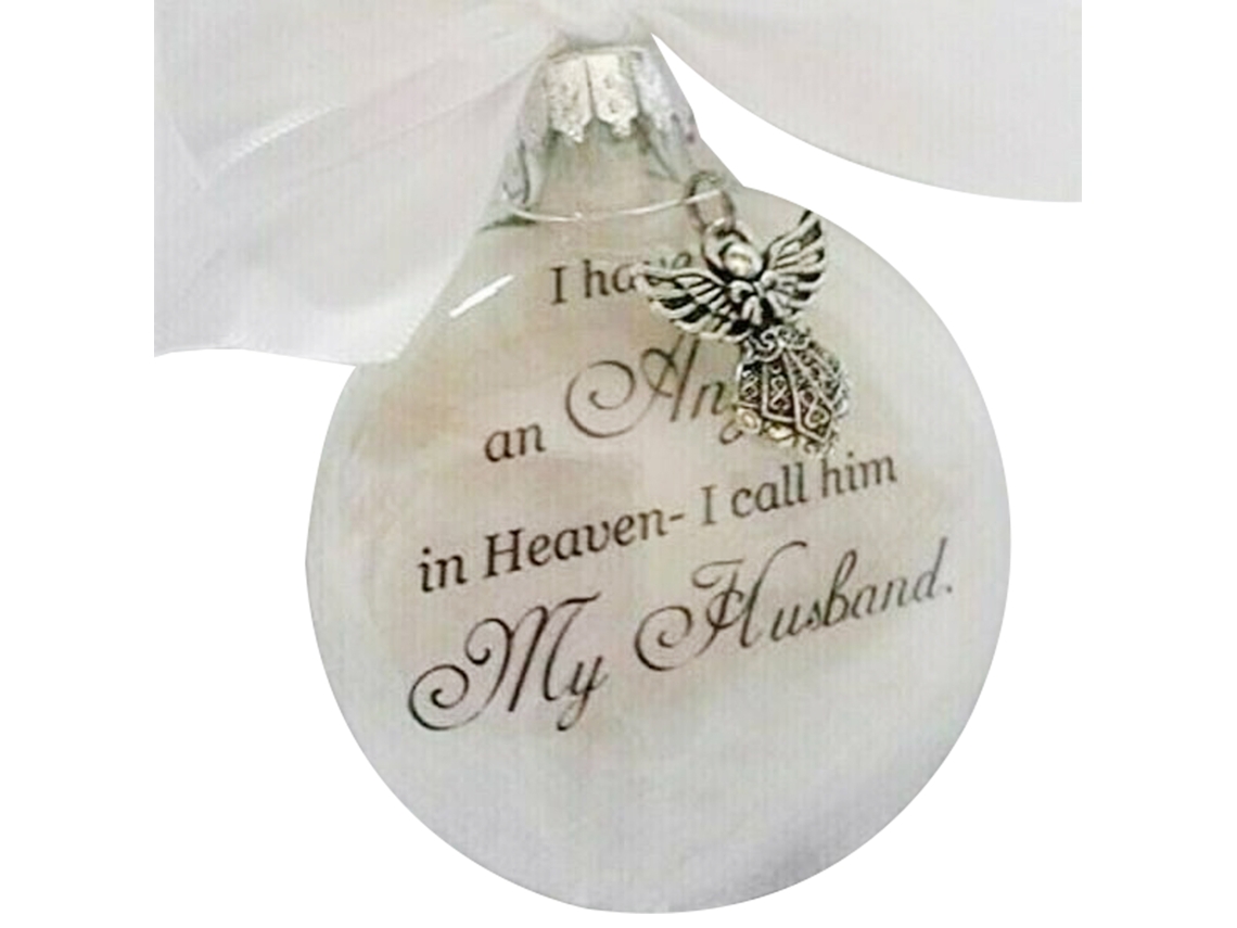 Laxiscreed Bola De Plástico Com Anjo Para Homenagem, Ideal Para O Meu Marido, Embalagem Inclusa