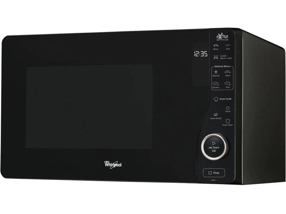 Micro-ondas WHIRLPOOL MWF421BL XTRASPACE (25 L - Com Grill - Preto)