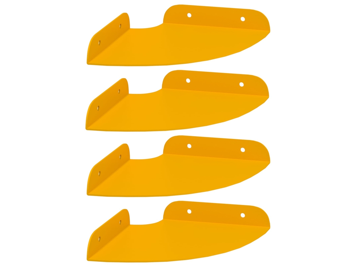 Prateleira Flutuante MAISON EXCLUSIVE 4 pcs amarelo mostarda 15x15x2 cm de aço