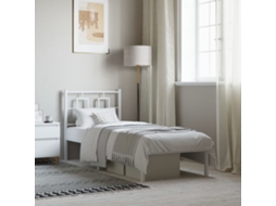 Vidaxl Estrutura De Cama Sem Colchão Com Cabeceira 75x190 Cm Branco
