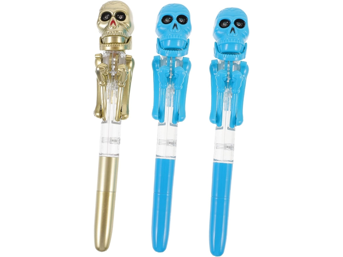 Conjunto De 3 Canetas De Halloween Com Desenhos Animados, Canetas De