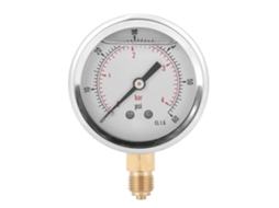 Manômetro De Pressão Radial Cheio De Óleo 1/4bsp 4bar Para Maquinaria