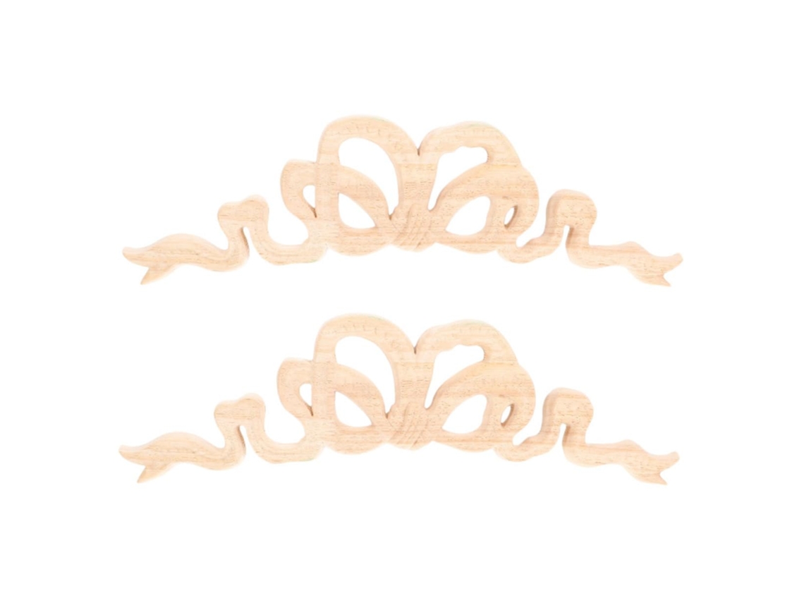 Conjunto De 2 Arandelas Decorativas De Parede Em Madeira Natural Cáqui Com Design Esculpido.