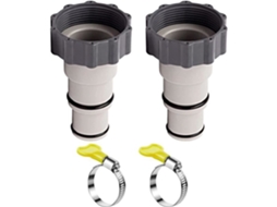 Adaptador de Mangueira de Reposição de 2 Pacotes para Bombas Dreno de Piscina com Braçadeira Acessórios de Reposição para Bombas de Piscina 805