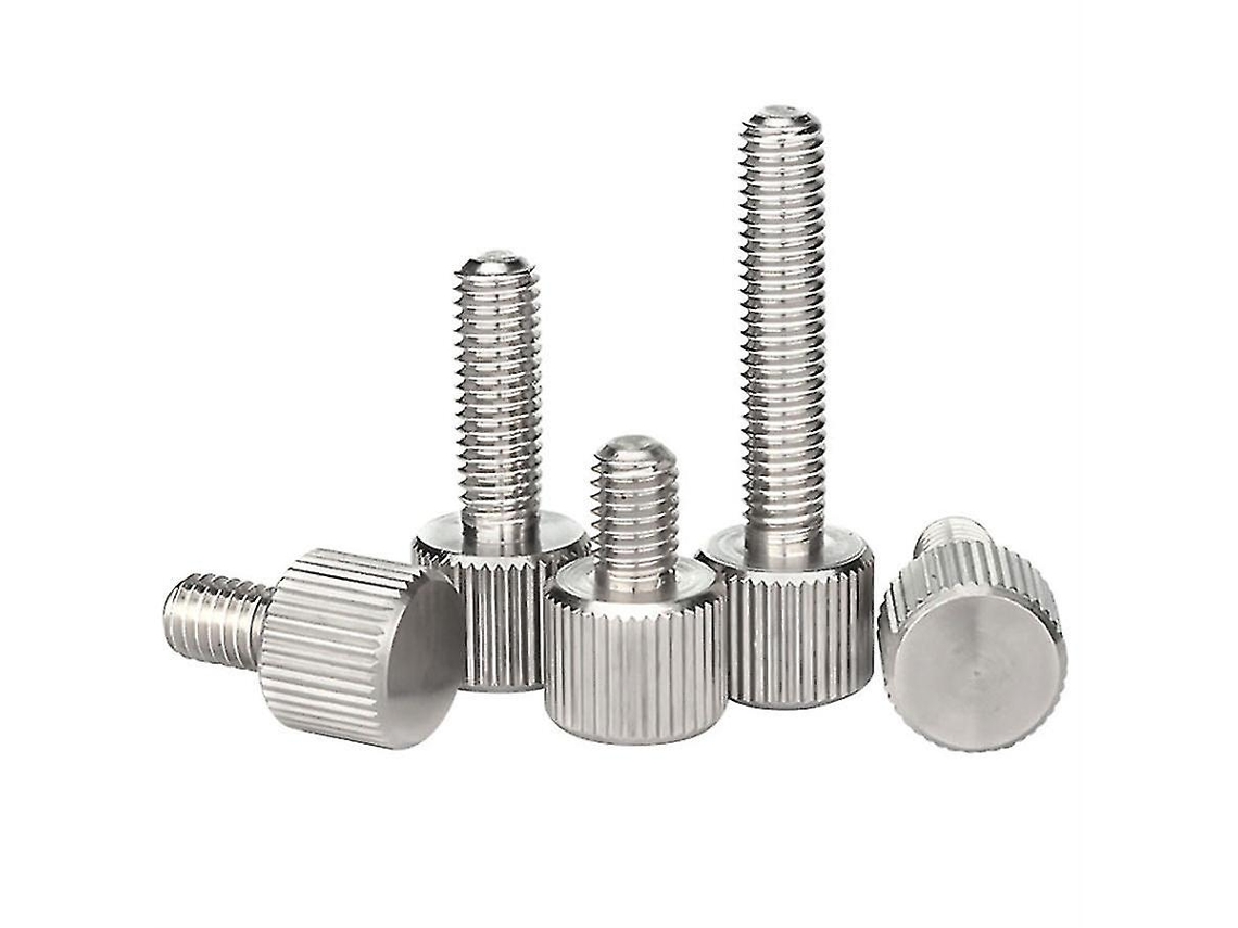 Tornillo de Pulgar Estriado Cabeza Plana M3 M4 M5 M6 20 Piezas M6*12 S/MARCA