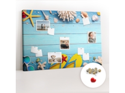 Painel De Cortiça Para Parede Coisas À Beira-mar Para O Escritório Espelharte (120x80 Cm)