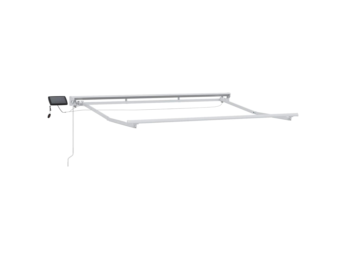 Conjunto 1 Toldo Retrátil Vidaxl Branco Alumínio (3 X 2,5 M)