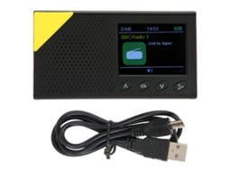 Rádio Digital Portátil Dab/fm com Tela Lcd 2,4 Polegadas Saída Estéreo Bluetooth 5.0 para Casa e Viagens