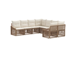 Maison Exclusive - Conjunto De Sofá De Jardim 8 Unid. 8-número De Lugares Bege