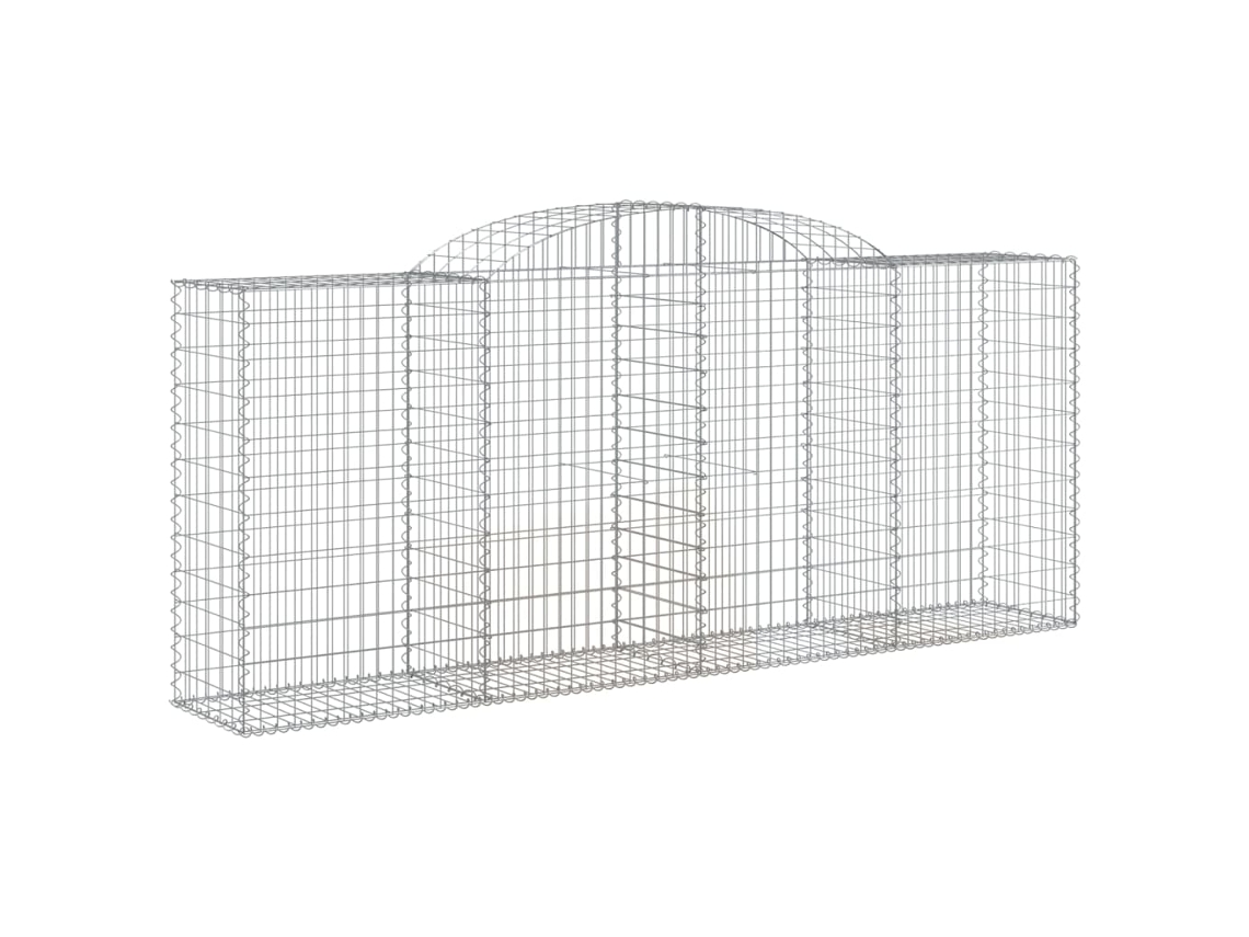 Gabion Basket, Gabion Baskets Vidaxl Prateado Ferro (300 X 50 X 120/140 Cm)