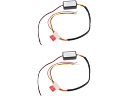 Conjunto De 2 Controladores Temporizadores De Luz Diurna (drl) Para Carros E Caminhões, Relé De Controle Automotivo, Preto