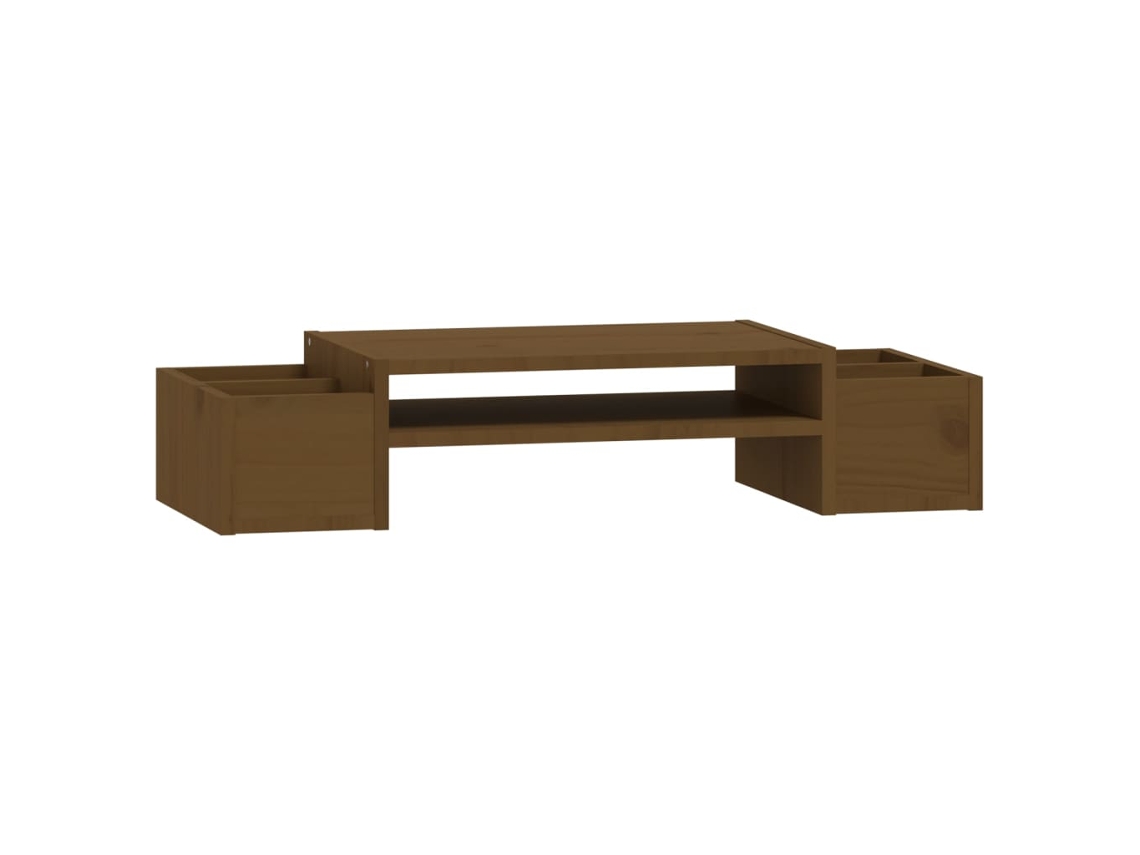 Monitor Stand, Monitor Stands Vidaxl Marrom Madeira De Pinho (70 X 27.5 X 15 Cm)