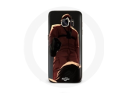 Capa para Samsung Galaxy S6 Edge Squid Game Vermelho soldado com máscara Triângulo