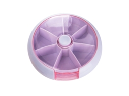 Porta Comprimidos Portátil Redondo Para 7 Dias, Dispensador De Comprimidos, Organizador Semanal Medicamentos. Aquaforge