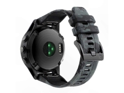 Pulseira De Silicone Camuflada De 26 Mm Com Sistema De Liberação Rápida Para Smartwatches Multiesportivos.