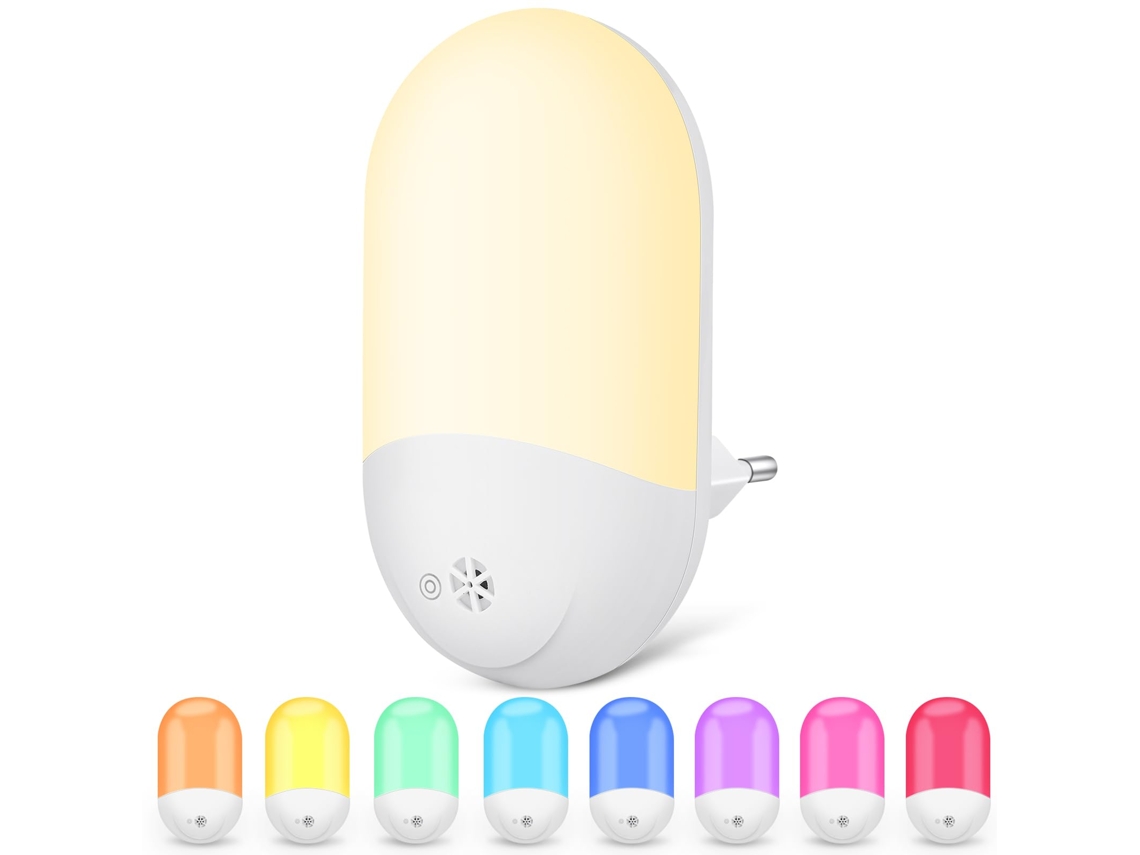 Luminária De Tomada Com Sensor Crepuscular,luz Noturna Rgb Infantil Com Controle Tátil,abajur Led Para Quartos De Criança,escadas E Corredores Btforus