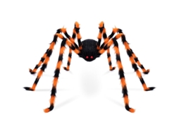 Decoração gigante de Halloween com aranha: aranha falsa peluda e assustadora, tamanho 50, para uso externo.