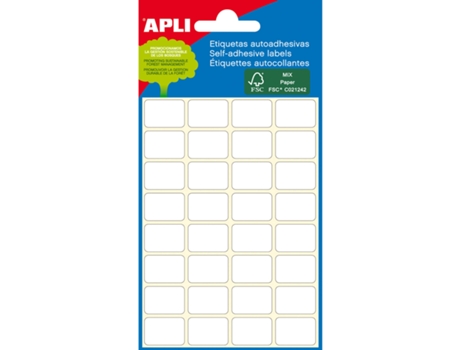 Etiquetas de Caligrafia APLI (Branco - 16 X 22 mm)