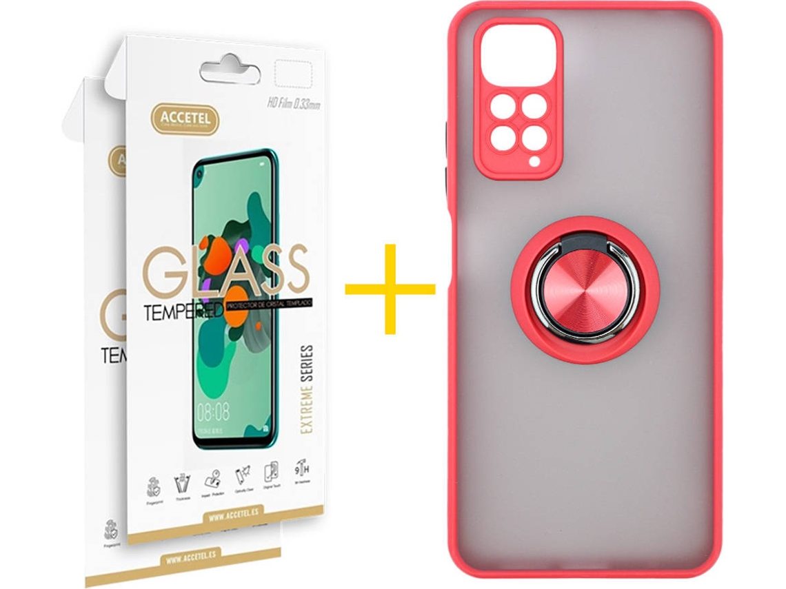 Capa + 2 Películas para Xiaomi ACCETEL Vermelho