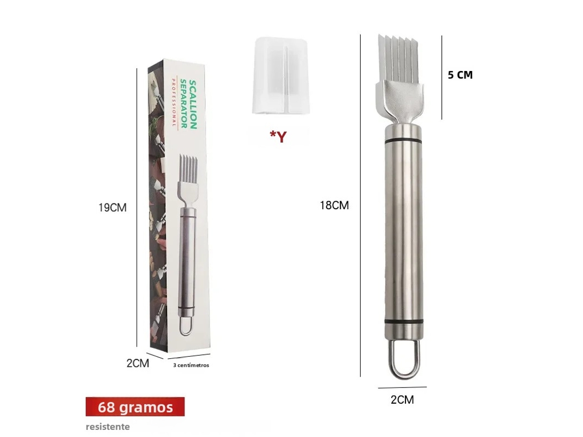 Faca de Cozinha em Aço Inoxidável, Cortador Rápido de Cebola, Cabo Curvo, Multifuncional. MDUG (estilo B)