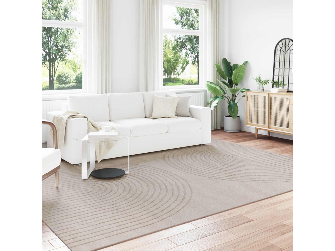 Vidaxl Tapetes De Área Retangular Galati Bege 340 X 240 Cm Poliéster