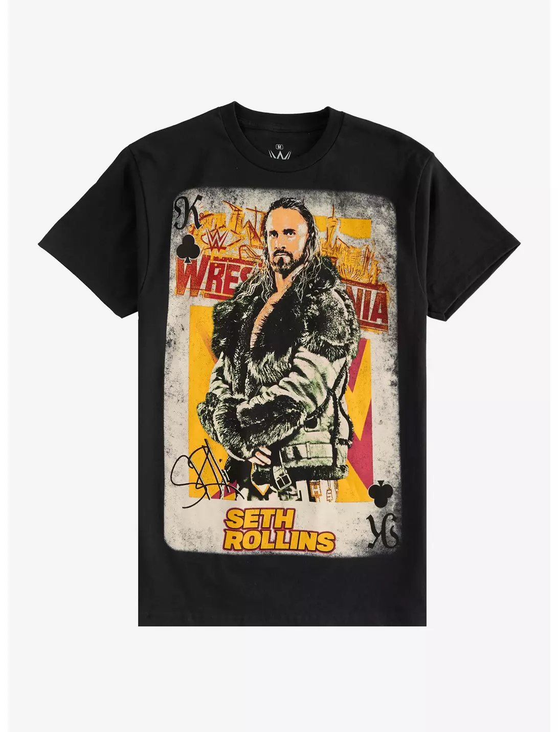 Wwe Seth Rollins Wrestlemania Card T shirt Unisex Adults Size:xxl ROCKINSTONE