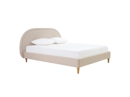 Cama de Casal Charline MILIBOO Tecido Bege (160x200cm)