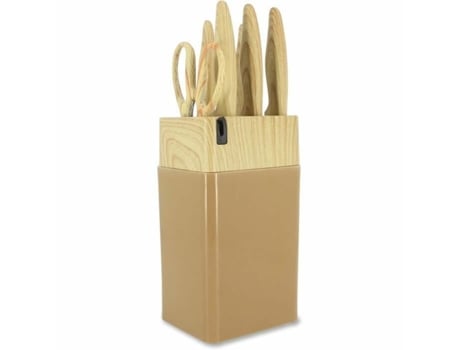 Conjunto De Facas Menastyl Castanho Polipropileno 6 Peças (6 Unidades)