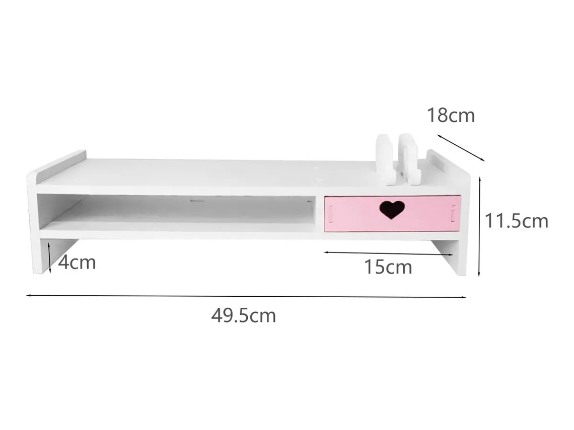 Lurelia Suporte Resistente Em Pvc Rosa 11,5 Cm Para Escritório E Eventos