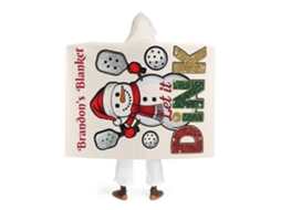 Manta Sherpa Com Capuz De Boneco De Neve Pickleball Presente Secreto De Natal Dh 333 Hengjian