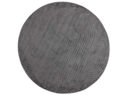 Vidaxl Tapetes De Área Redondo Palmeras Antracite Ø 120 Cm Poliéster