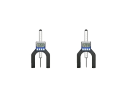 Conjunto de 2 medidores digitais Amosfun, LCD, almofadas magnéticas | S/MARCA