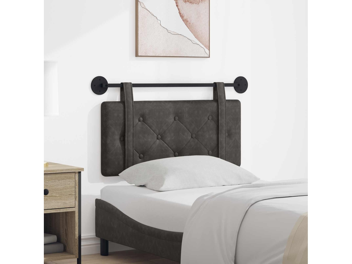 Vidaxl Cabeceira Suspensa Preto Pu Antigo